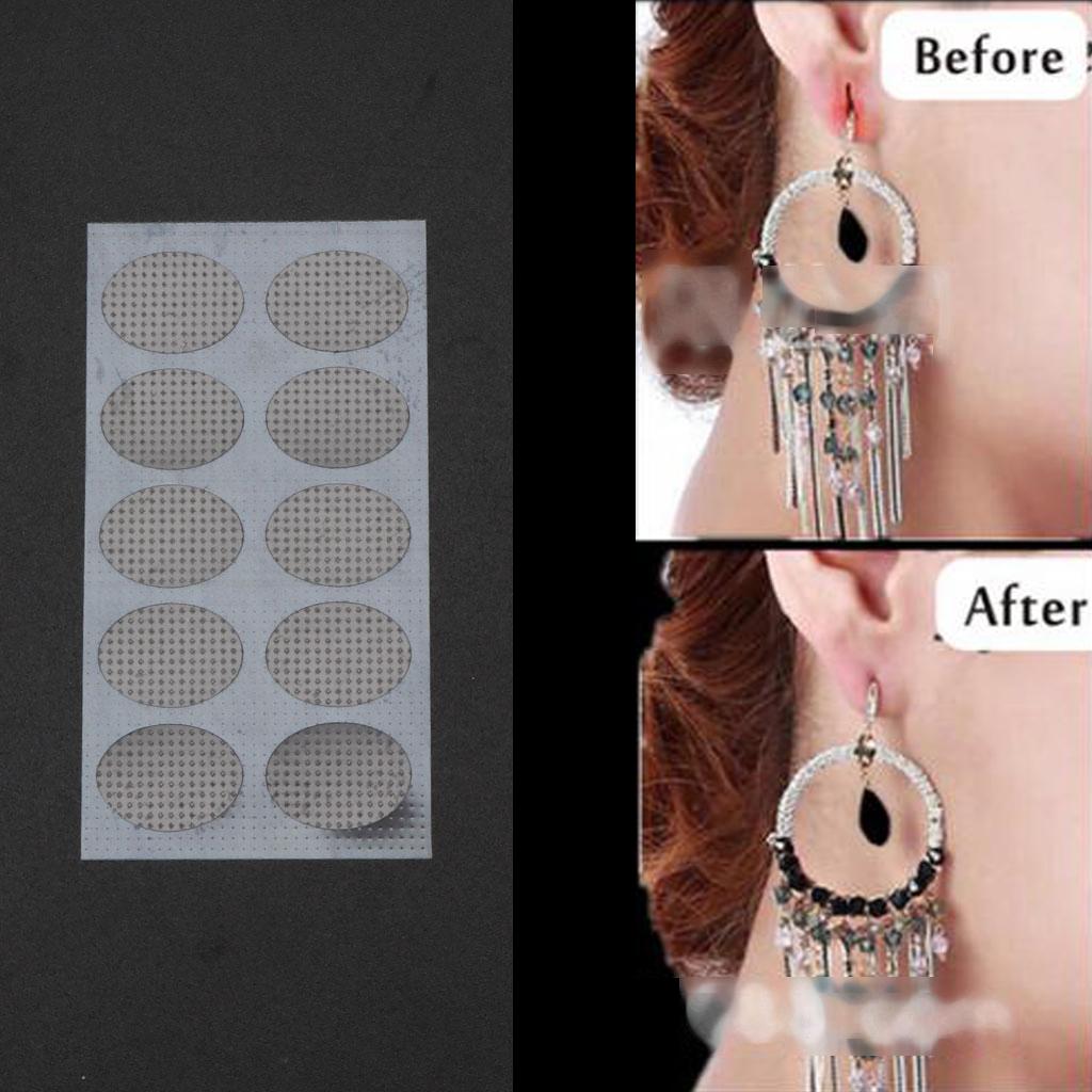 300pcs Invisible Earrings Earlobes Stabilizers Protective Waterproof Patches Earrings Support Ear Patches For Earrings