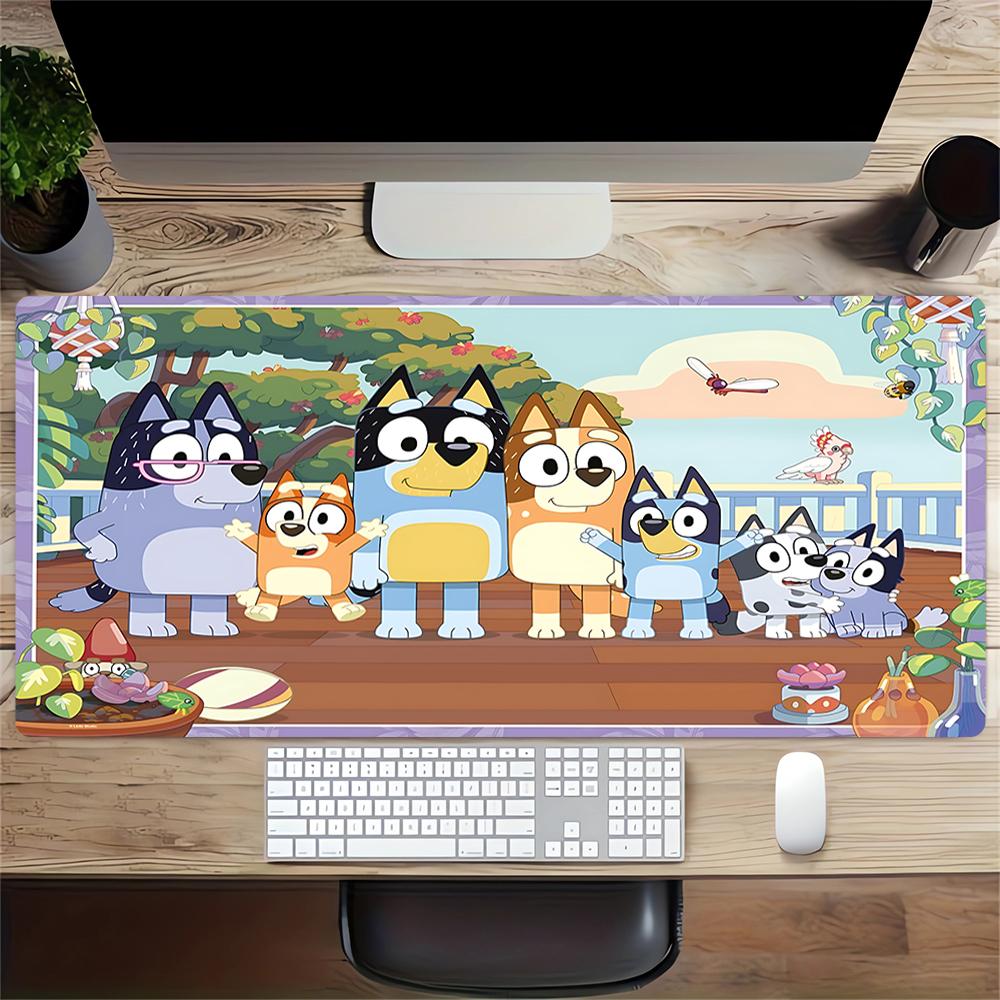 Bluey'S Family Adventure Large Gaming Mouse Pad Nonslip Rubber Base Waterproof Desk Mat For Office Pc Laptop