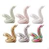 Ceramic Swan Statue Table Decoration Glazed Home Decor for Office Desk Entry
