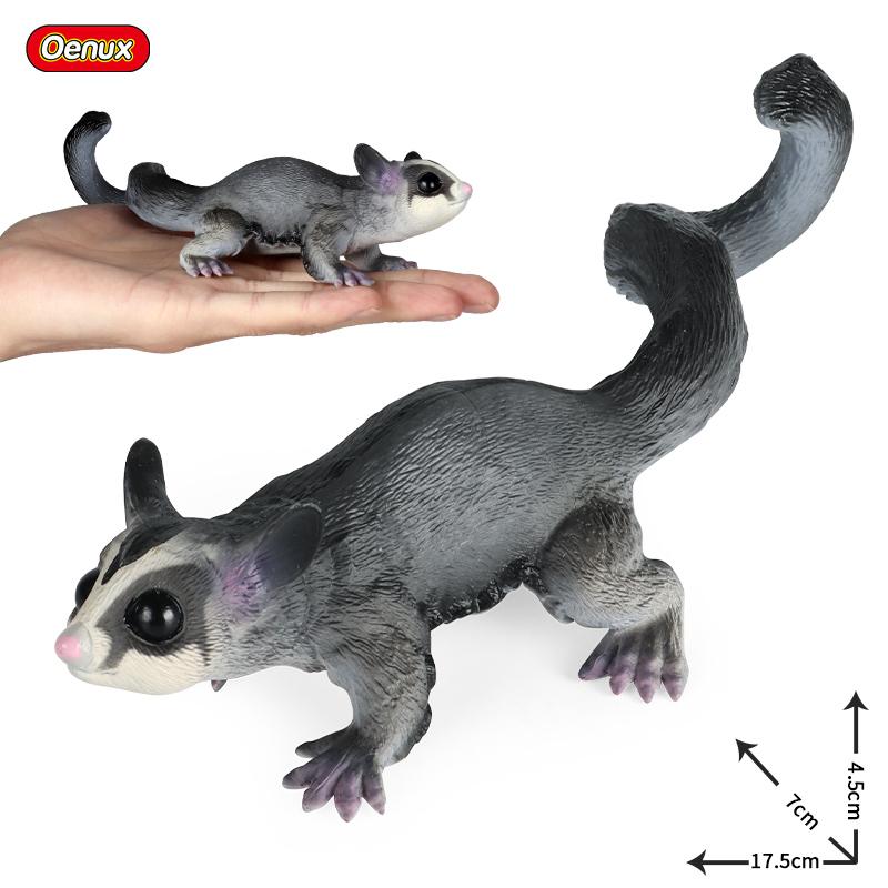 Oenux Simulation Wild Muroid Animal Squirre Mouse Sugar Glider lMarmot Rat Chinchilla Model Action Figures Lovely PVC Kids Toy