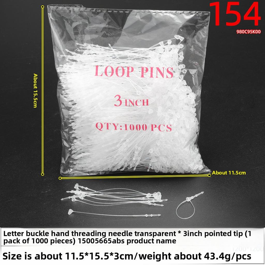 Plastic Rubber Needle Pointed Head Round Head Hand-threaded Needle Mother-and-child Buckle Trademark Hanging Rope