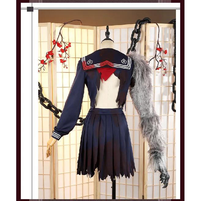 2025 Shimizu Hinako Cosplay Costume Sailor Uniform And Claw Prop Gloves SILENT HILL f Costumes The Fox Hinako's Damaged Uniform