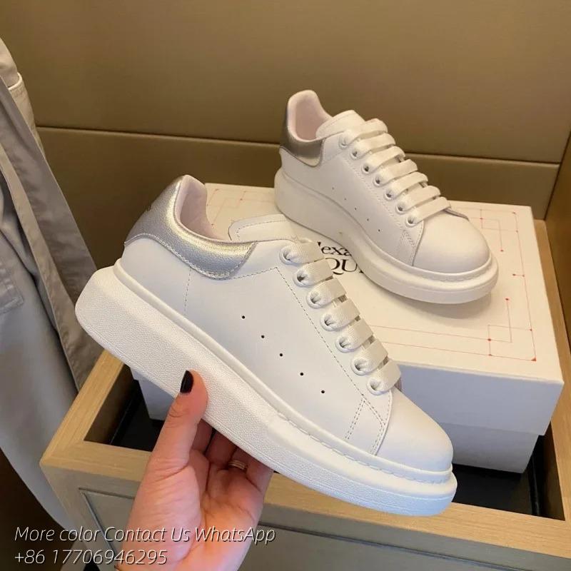 Designer Shoes Mc Quen Sneakers Platform Sole Sneaker Leather Sneakers Men Women Trainers Rubber Platformsole Shoes