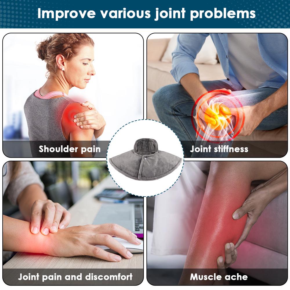 New Electric Heating Shawl for Neck and Waist - Plug-in Physiotherapy for Winter Warmth