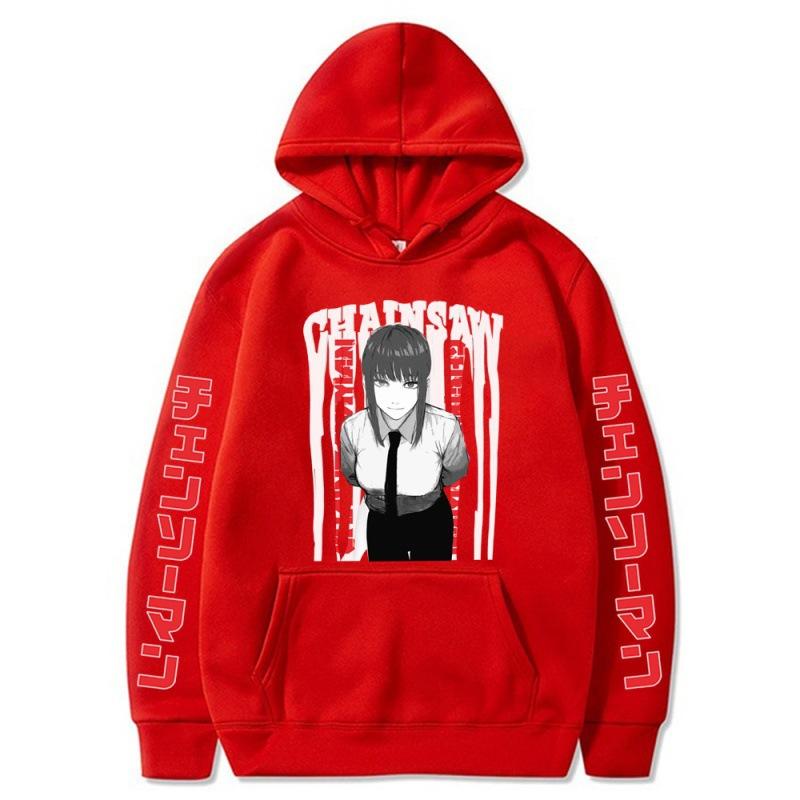 Chainsaw Man Makima Anime Men Hoodies Boys Harajuku Girls Pullover Fancy Music Gift Casual Loose Comfortable Sweatshirt