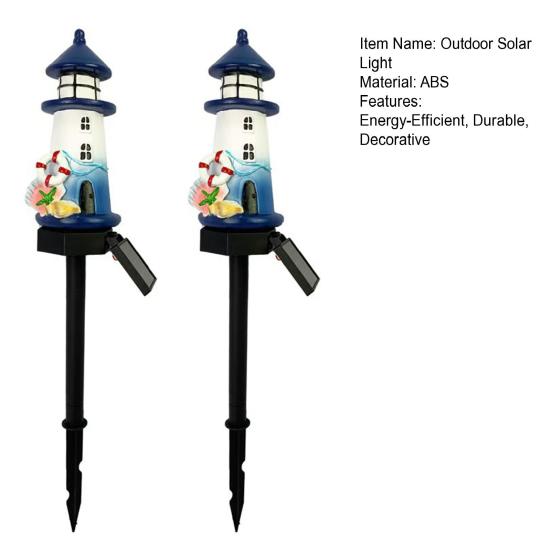 Solární maják trávníkové světlo venkovní vodotěsné LED zahradní dekorace s automatickým senzorem sváteční tématická zahradní zápich pro Halloween Vánoce