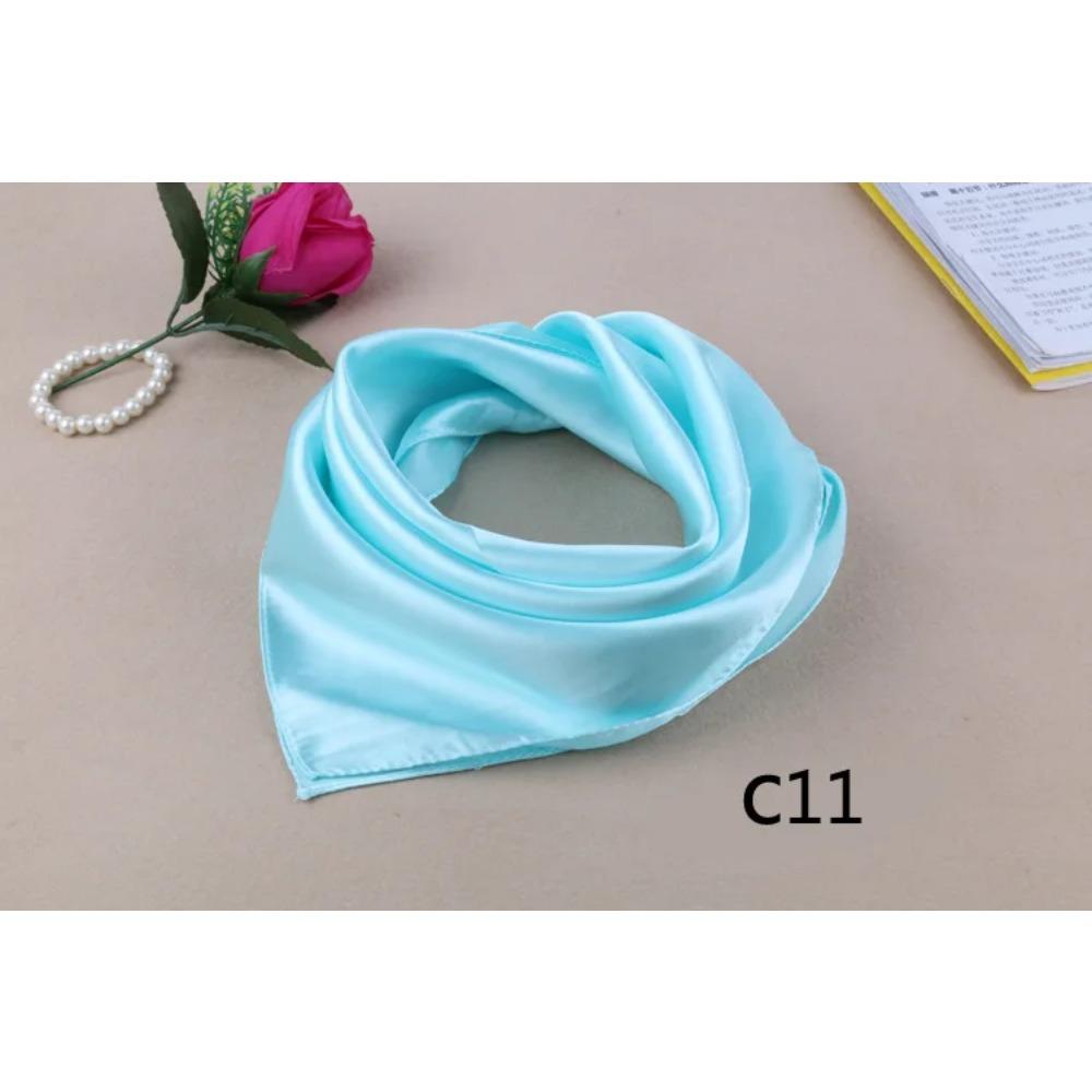 WZCX 60*60cm Damen Einfarbig Seidenschal Frühling Herbst Mode Neu Einfache Quadratische Schals für Damen Damenschal