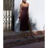 Spring New Women's Clothing Ins Style Silm Double-Sided Cloth Straight Collar Camisole Long Dress 3641317