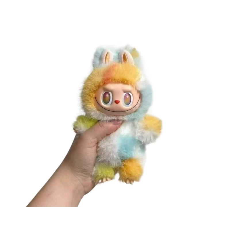 17cm Die fünfte Generation des LABUBU Spielzeugs, Hochenergie Vinyl Gesicht Überraschungsbox Macaron Plüschtier Schultasche Rucksack Schlüsselanhänger Anhänger
