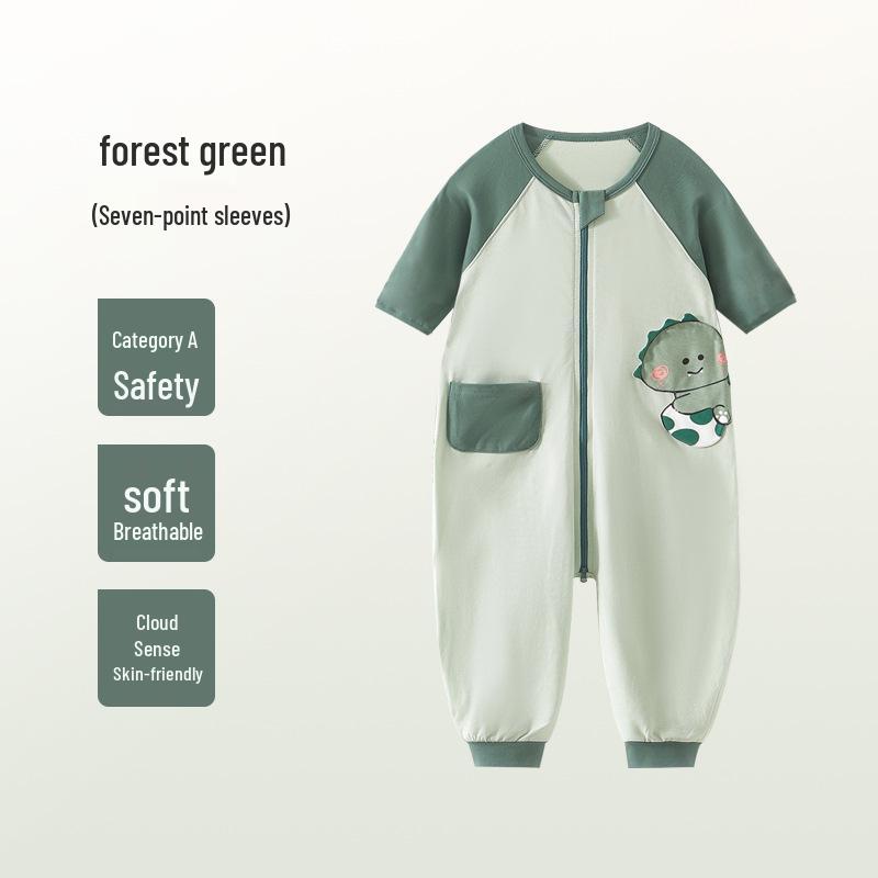 Kids' Cartoon Pajama Jumpsuit - Long-Sleeve Cloud Cotton Sleep Sack for Boys and Girls
