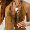 Long Ethnic Style Necklace Boot Pendant PU Leather Necklace Cowboy Cap Pendant Necklace  Gift
