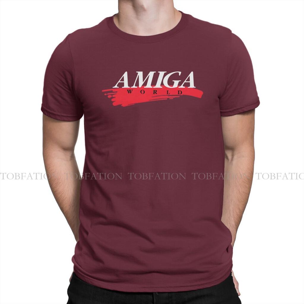 ZX Commodore Amiga 500 Amiga WORLD Logo Tshirt Homme Mens Clothing Blusas Cotton T Shirt For Men