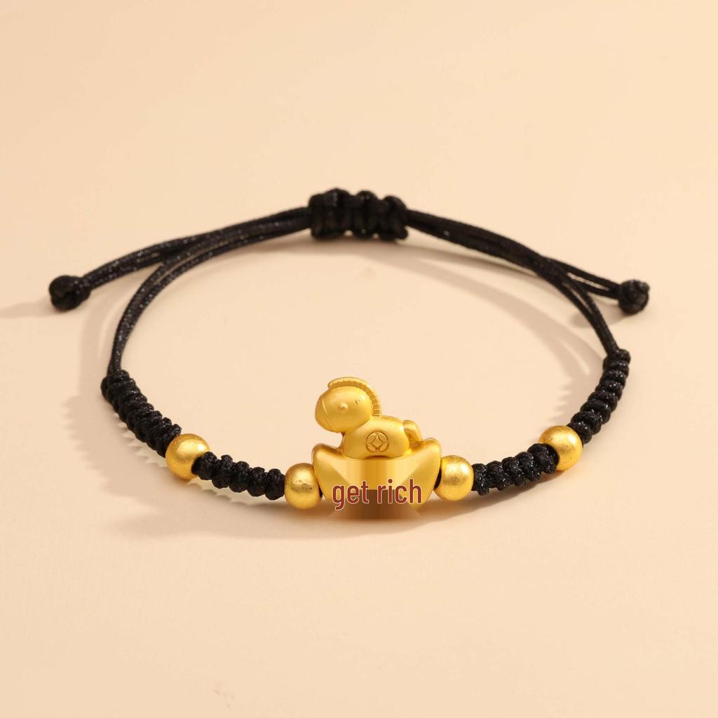 2026 Zodiac Year of the Horse Red Bracelet: Handmade Ben Ming Nian Woven Rope for Good Fortune