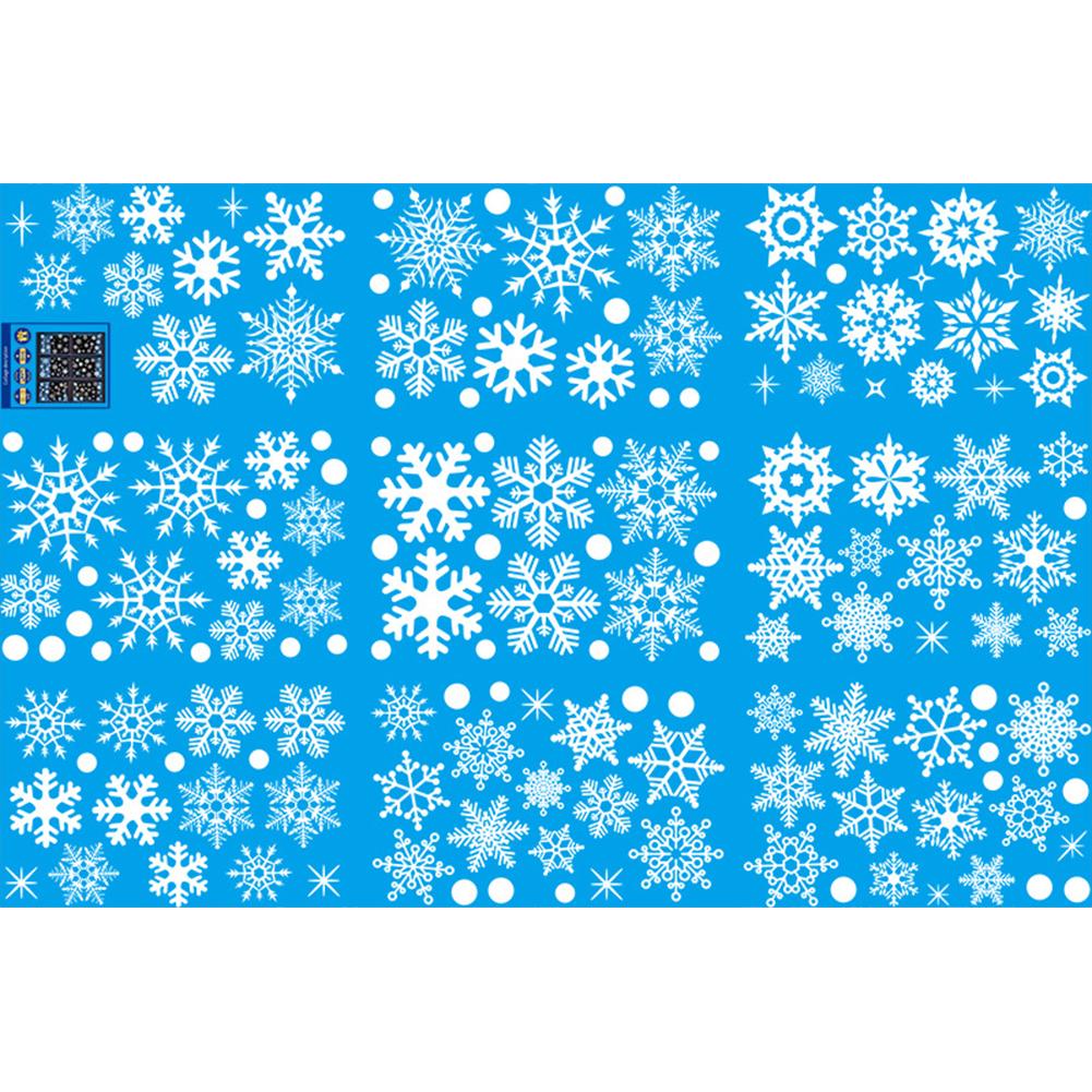 

155pcs/9sheets Christmas Snowflake Window Decal Stickers Christmas Window Decorations Ornaments 20*30cm*9 sheets