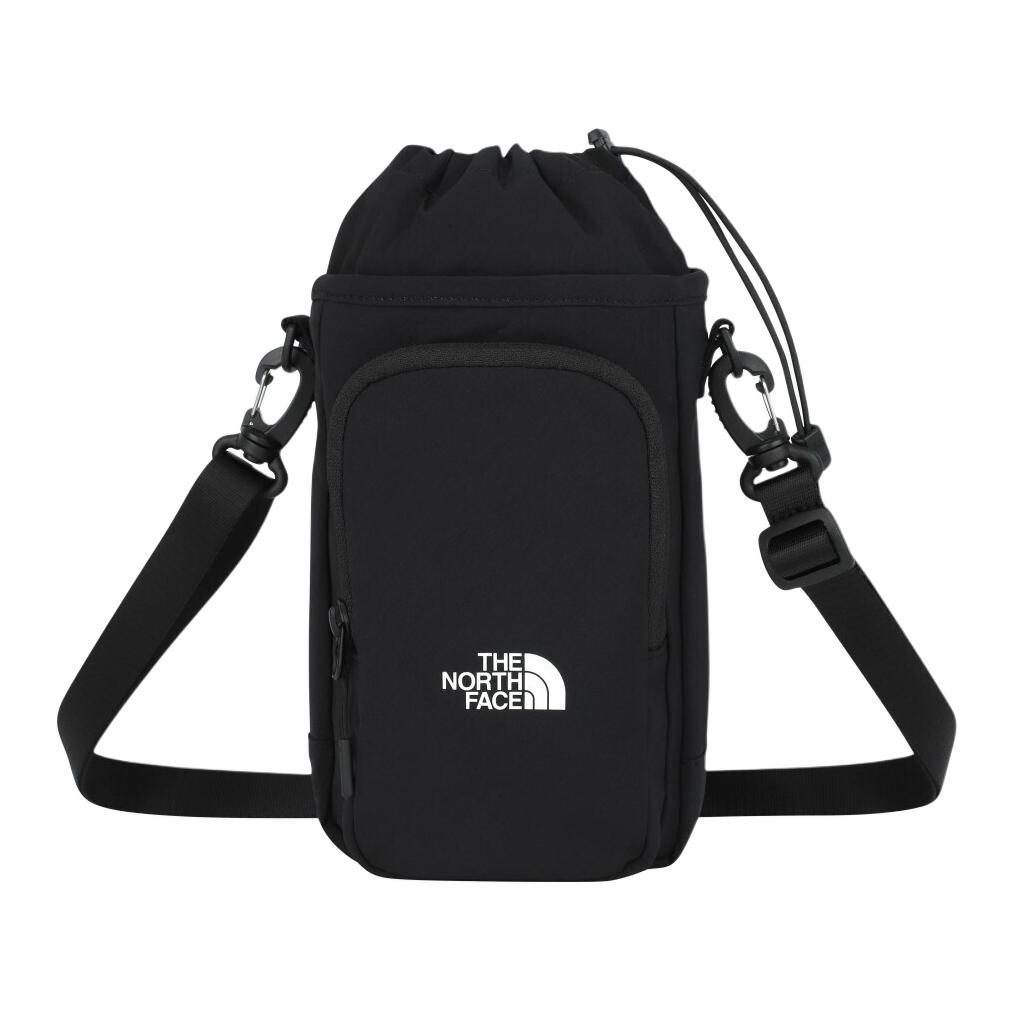 The North Face Linden Bottle Logo Zipper Closure Nylon Shoulder Crossbody Bag Men bags Black NN2PS25J Black