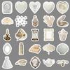 50 White Retro Graffiti DIY Stickers: Waterproof for Phone Cases & Suitcases