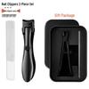 Stainless Steel Splash-Proof Large Nail Clippers with Flower Design - Portable Single Set