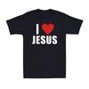 Ich liebe Jesus Rotes Herz Lustiges Christentum Glaube Geschenk Für Christen Herren T-Shirt Unisex T-Shirt