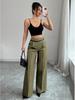 European and American 2025 Autumn/Winter Women's Casual High-Waisted Loose Straight-Leg Suit Pants