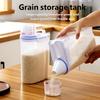Durable Kitchen Rice Storage Bucket with Airtight Design to Prevent Moisture Clear View Panel for Content Visibility Ergonomic Carry Handle for