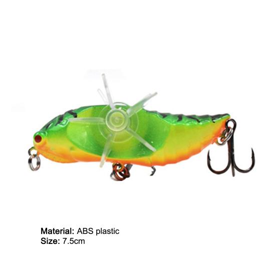 15.5g 7.5cm Cicada Lure Hard Rotating Wheel ABS Insect Fishing Barb Hooks Artificial