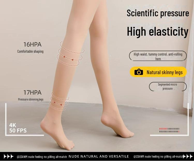 Autumn-Winter Light-Sensitive Plus Velvet Flesh-Colored Leggings and Thin Spring Stockings