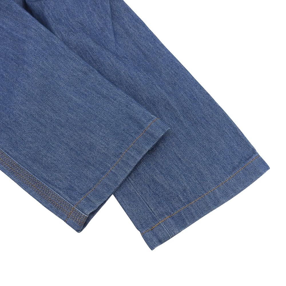 VALENTINO Men's Blue Leather Patch Button Fly Denim Pants, Size S29, Size L32, JVODEJC12PR Bottoms S29 L32 blueUsed