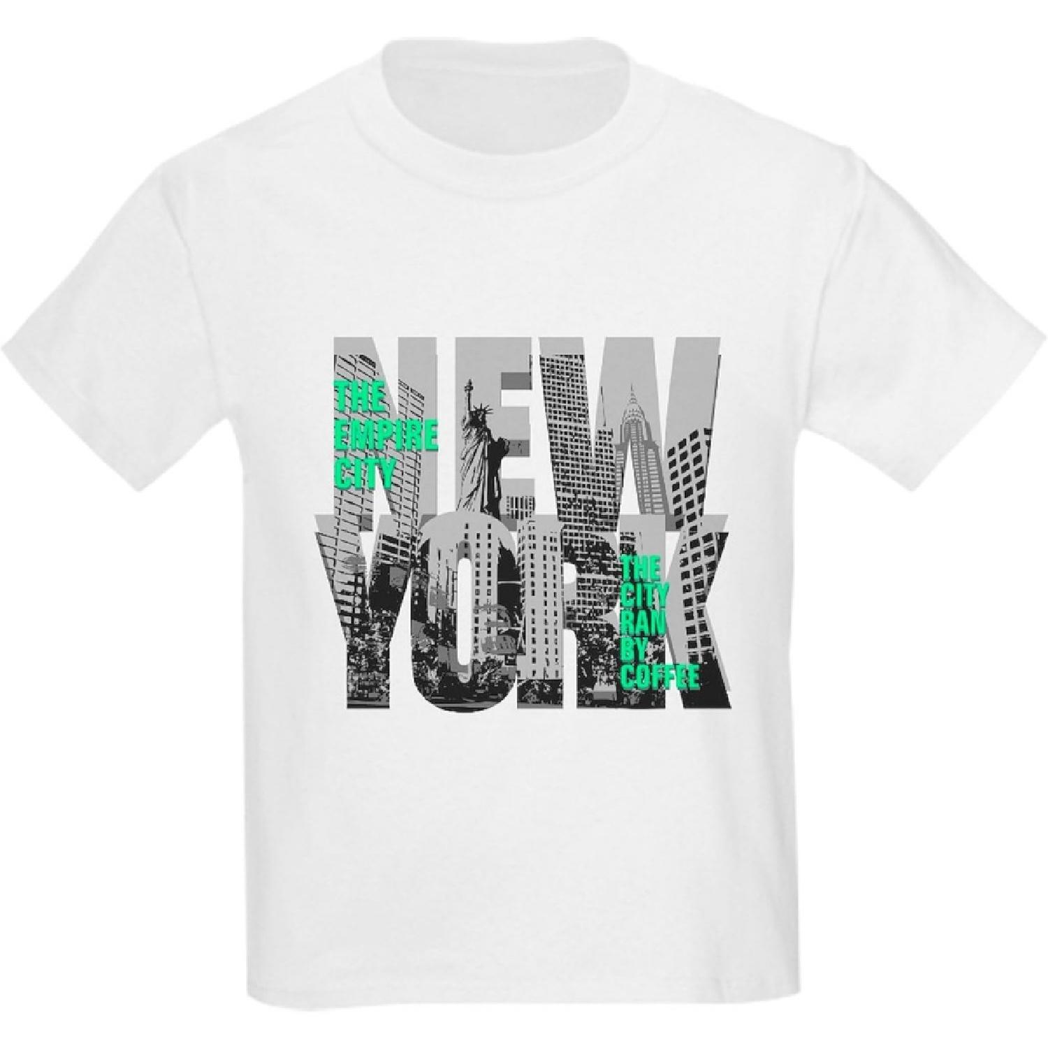CafePress Футболка New York для детей и подростков Хлопковая футболка S