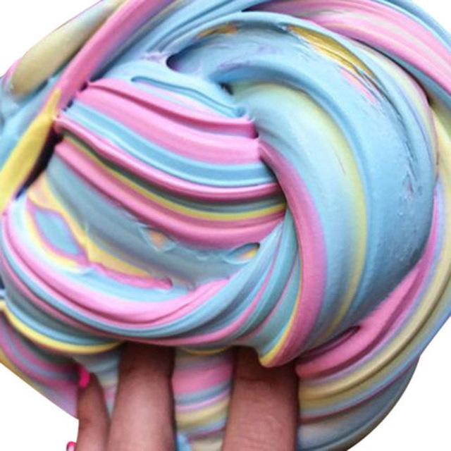 35g Macaron Color Fluffy Slime Toys DIY Squishy Kids Toy With Box Polymer Light Soft Clay Modeling Clay Plasticine Cloud Slime