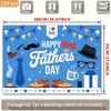 2D Blue Father's Day Backdrop, Gentleman Themed Photo Banner