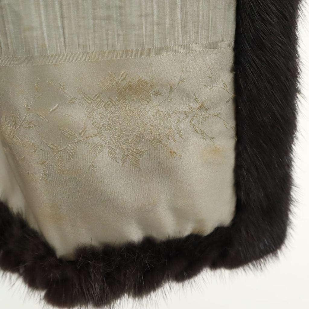 SAGA MINK Zip Up Fur Coat 11 Charcoal Gray Women Used