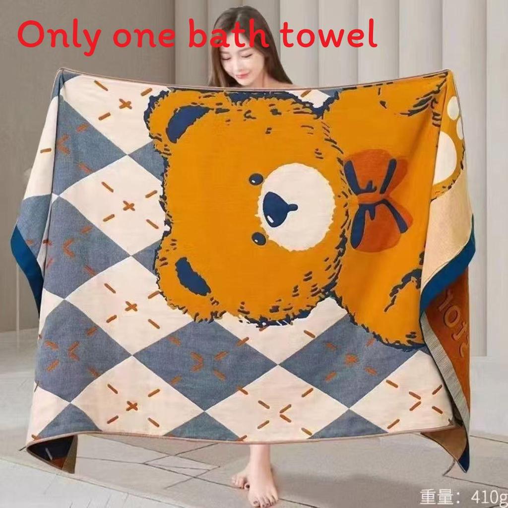 Cotton Bath Towel With Absorbent Quick Dry Fabric For Couples Home Use