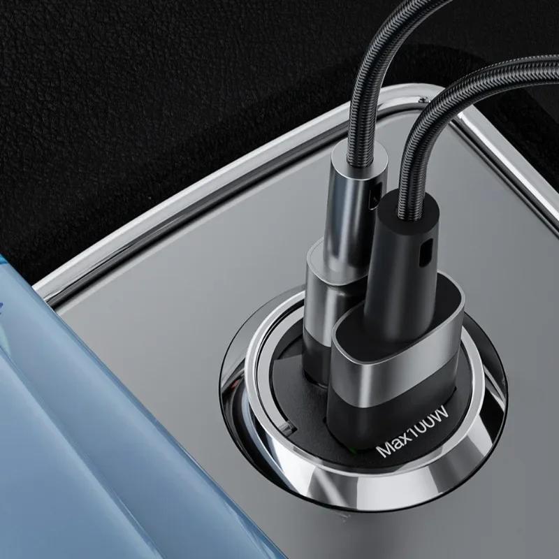 New PD USB Car Charger 100W Super Fast Charging Car Charger Adapter for IPhone 13 14Pro Xiaomi Samsung Quick Charge