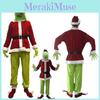 Auffälliges Grinch Cosplay Kostümset für Halloween-Maskeraden