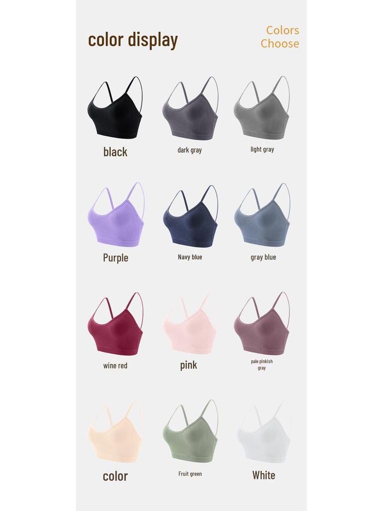 Reggiseno Sportivo Taglie Forti da Donna - Stile Canotta, Design Schiena Bella, Spalline Sottili, Indossabile all'Aperto