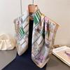 Luxury Horse Lightweight Faux Silk Printed 70cm Small Square Scarf Shawl Neck Scarf High-End Fashion Neck Head Wrap Scarf