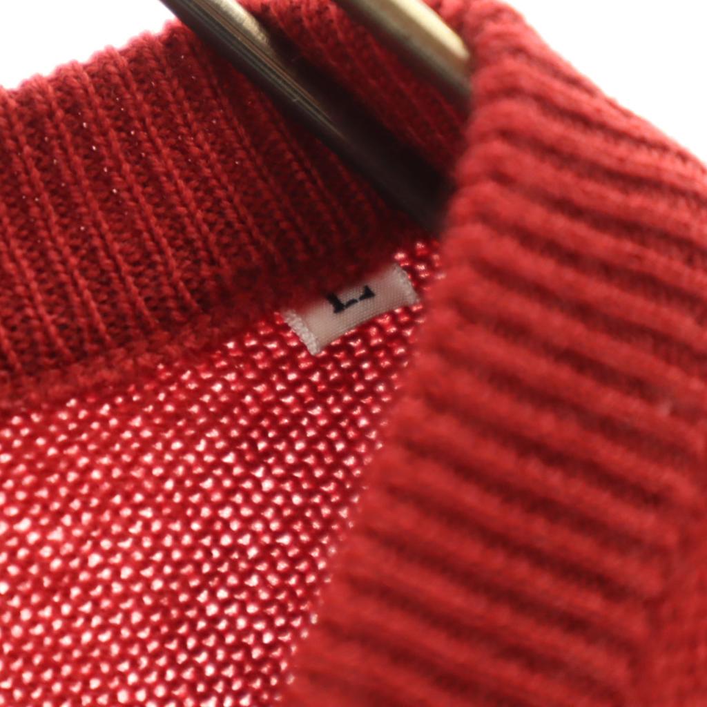 YVES SAINT LAURENT 90s Old Long sleeve V neck knit cardigan L Red Women Used