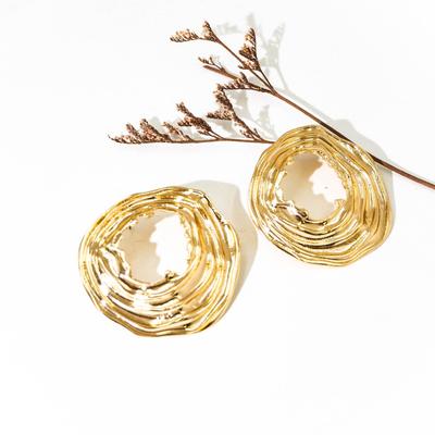 Versatile European & American Fashion Zinc Alloy Geometric Stud Earrings for Women