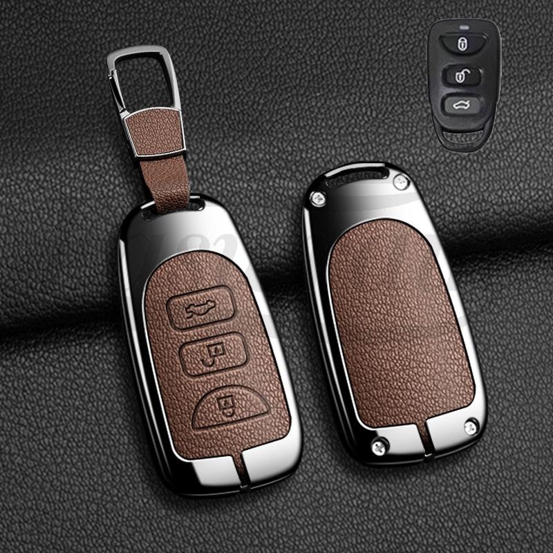 Car Accessories Key Case Cover Holder For Hyundai Kia Tucson Sonata Santa Fe Carens 2/3Buttons Remote Key Protective