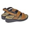 Croissant Leather Sandals CR4598 Camel LL Women's (205)