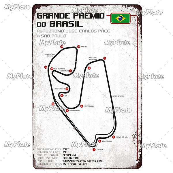 Vintage Racing Track Metal Poster Competition Tin Sign Plaque Iron Plate Bar Club Man Cave Home Wall Decor Fans Poster Custom