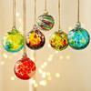 New Glass Christmas Ball Ornaments Hand Blown Tree Decoration Friendship Balls Colorful Hanging Witches Balls Party Decor