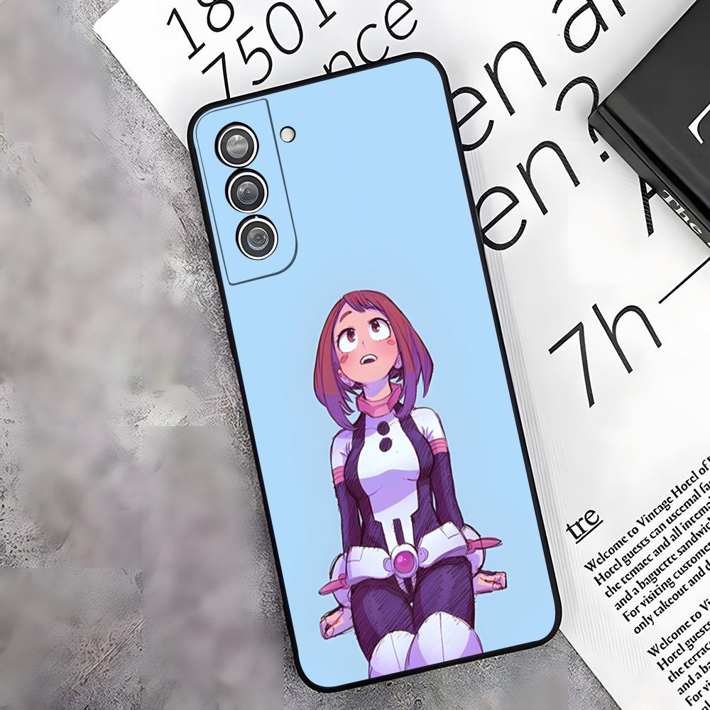 

1pc Ochako Uraraka Phone Case For Samsung S26 S25 Edge S24 S23 S22 S21 S20 Ultra Plus Fe Galaxy A54 A53 A34 A25 A16 Cover Samsung S20 Plus