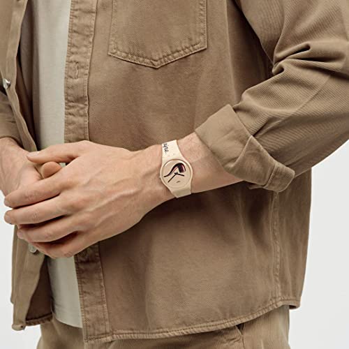 Swatch LA TRAHISON DES IMAGES BY RENE MAGRITTE SWATCH ART JOURNEY 2023 SO29Z124 Beige Watch