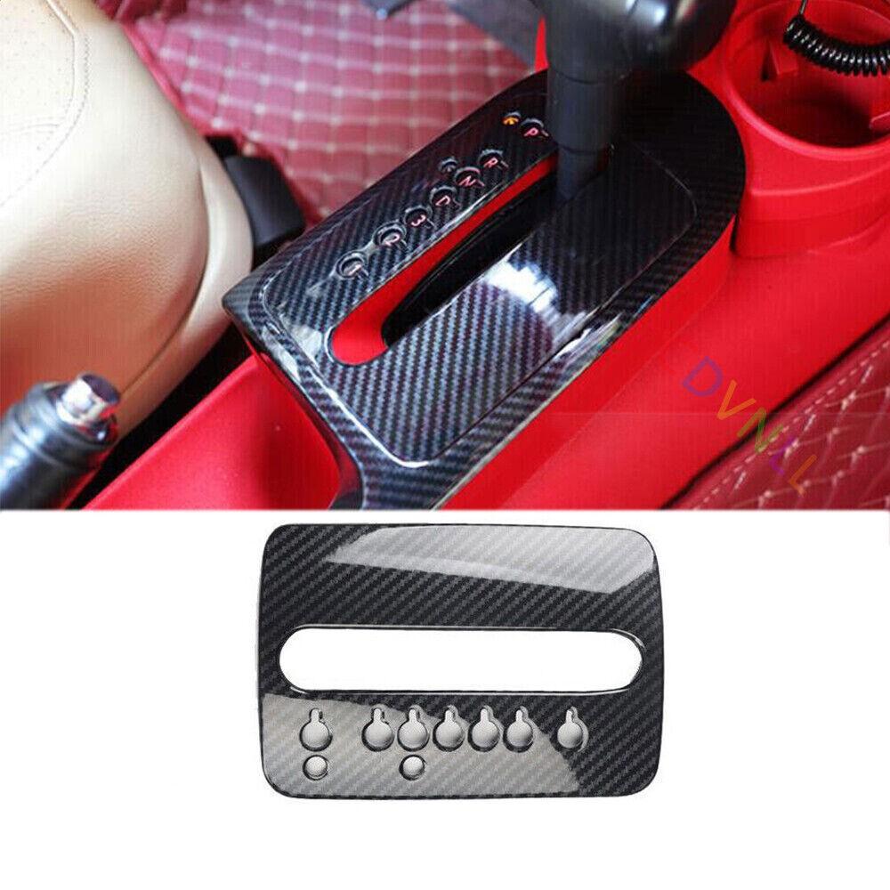 Middle Console Gear Shift Panel Trim 1* For VW Beetle 2001-2005 ABS Carbon Fiber