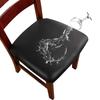 Stretchable Chair Cushion Cover PU Fabric Stool Cover Solid Color Seat Cover