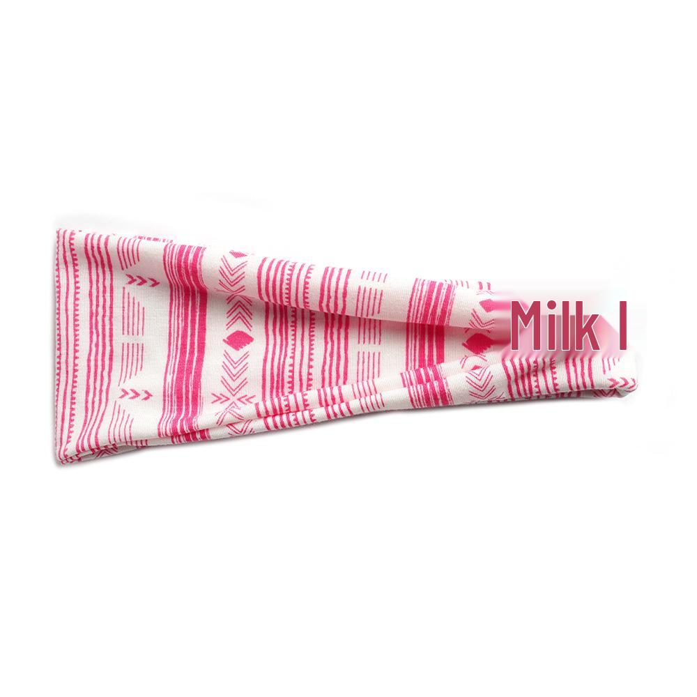 Dámská sportovní jógová pot absorbující čelenka - Široký okraj, Tištěný design, Vlasový doplněk