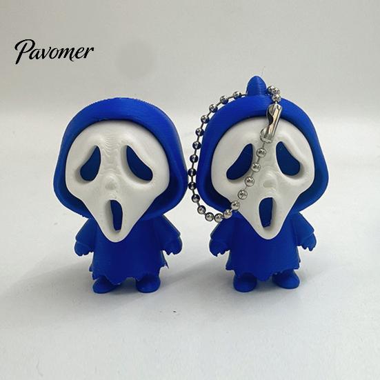 Portable Bag Accessory Mini Screaming Skeleton Keychain Pendant, 3D Printed Halloween Pendant Hanging Decor, Backpack Schoolbag Purse Charm