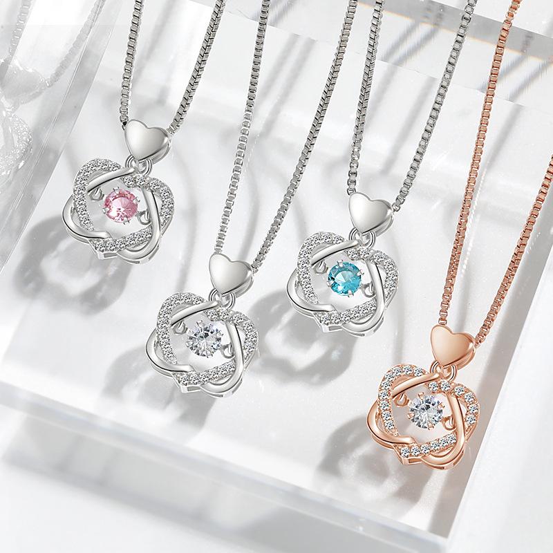 Light Luxury Beating Heart Hexagram Double Necklace