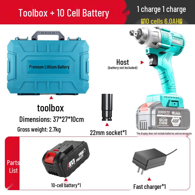 Kalei Brushless Cordless Impact Wrench Kit CN Plug (adapter Included)